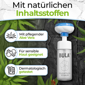 BULA Popo Blumen-Schaumpumpe mit Design-Glasflasche (ohne Füllung)