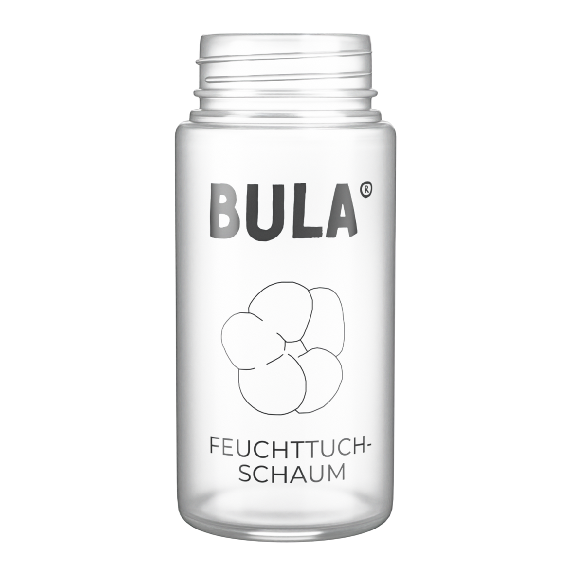 BULA Popo satinierte 150 ml Design-Glasflasche (ohne Füllung)